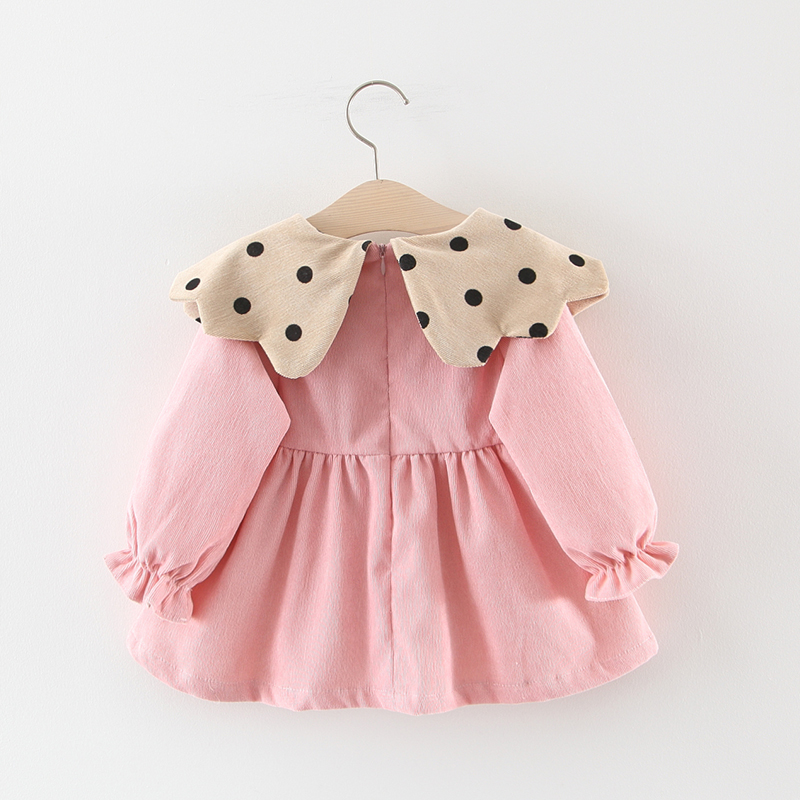 Baby Mädchen Kleid Baby Prinzessin Kleidung Herbst Winter Kabel Punkt Lange Ärmel Kleidung Baby Mädchen Kleidung 0-4T