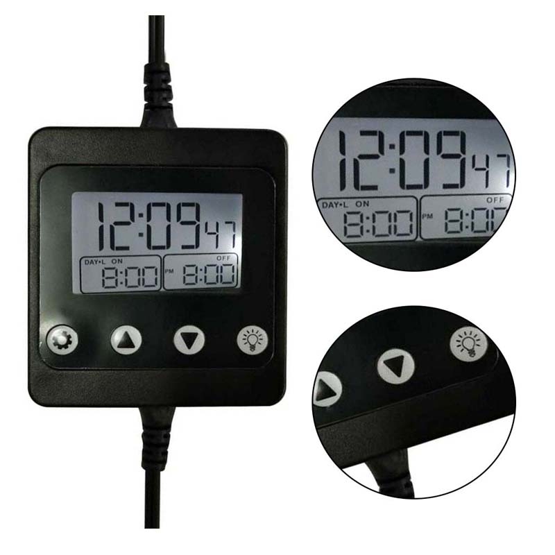 LED Aquarium Light Controller Dimmer Modulator with LCD Display Fish Tank Intelligent Timing Dimming System for Aquariums Decora