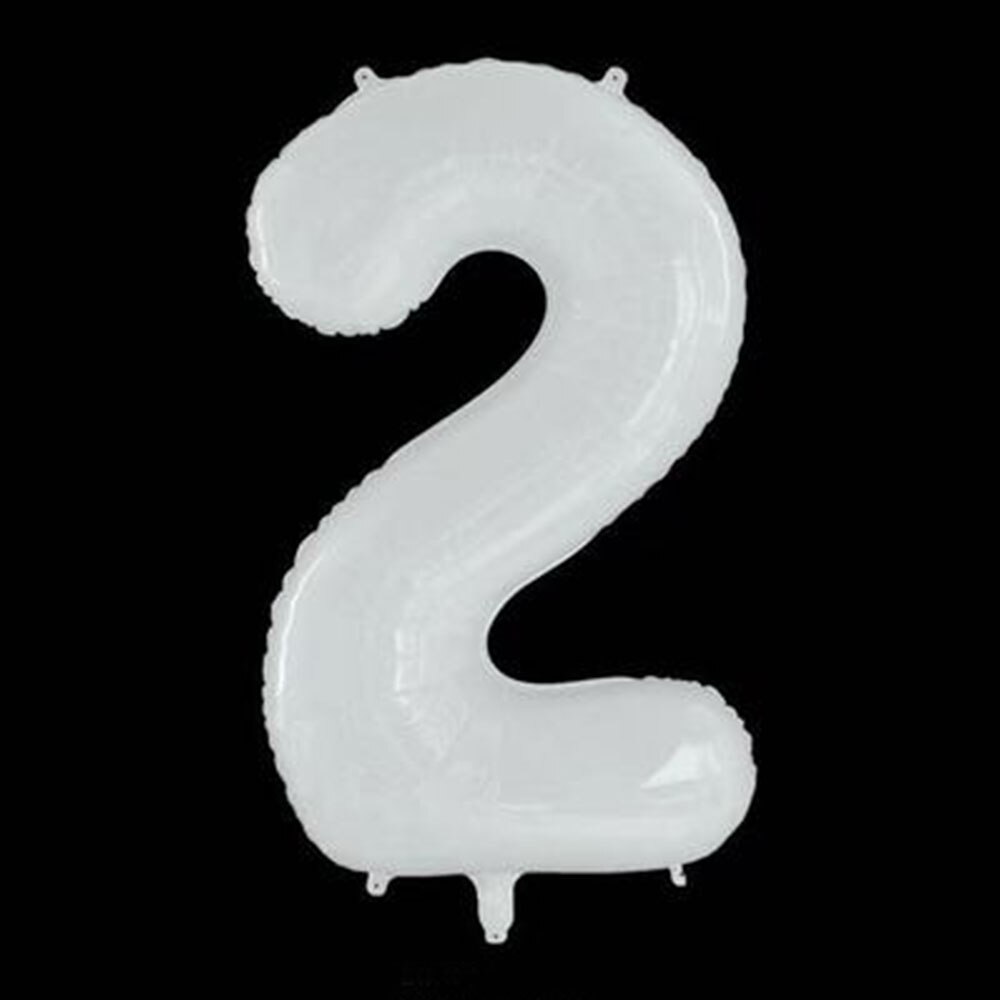 40 tommer store hvite tall ballonger 0 1 2 3 4 5 6 7 8 9 folieballong bursdagsfest dekorasjoner figurer globos baby shower dekors