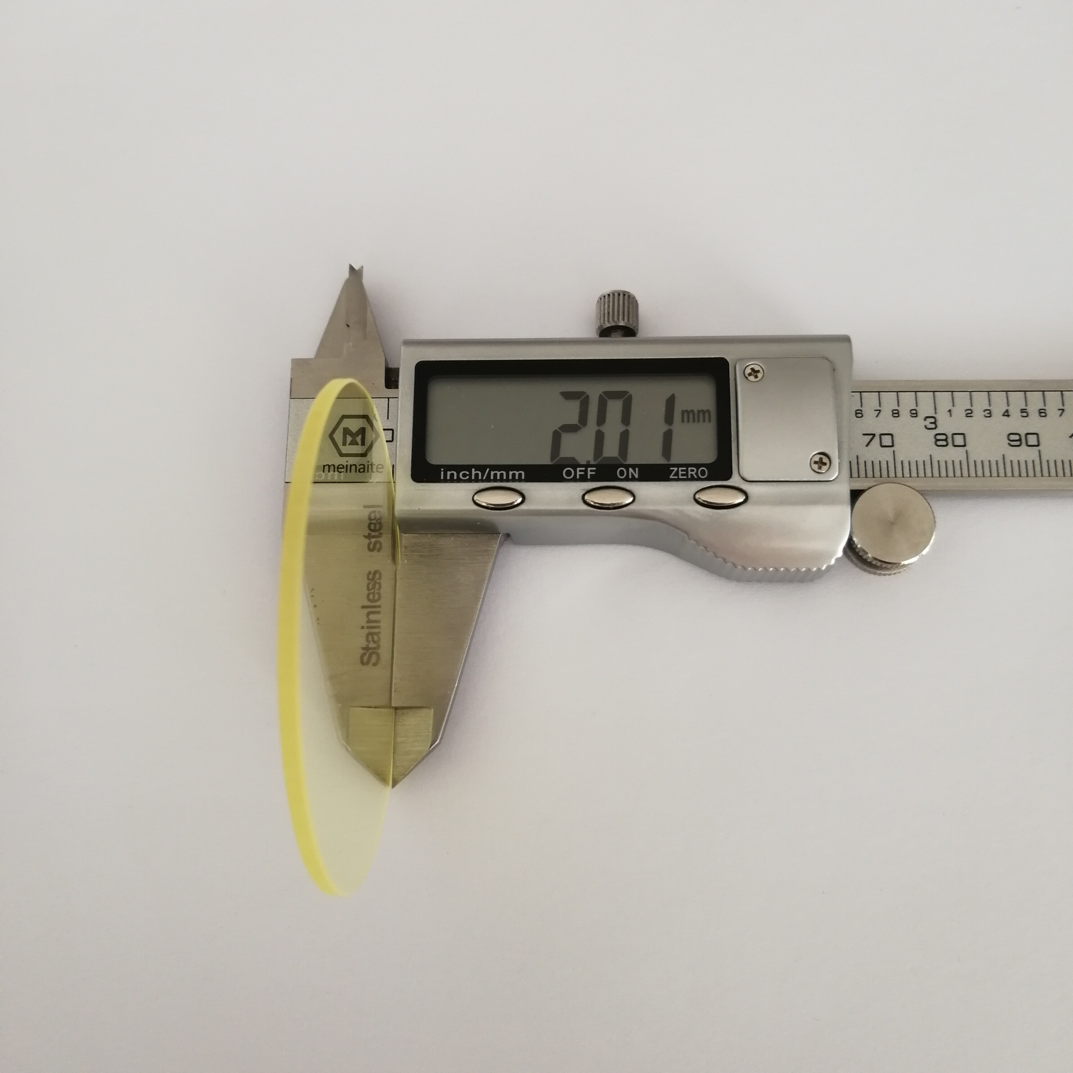58*2.0mm 450nm Longpass Filter Light Yellow Optical Glass JB450 GG455