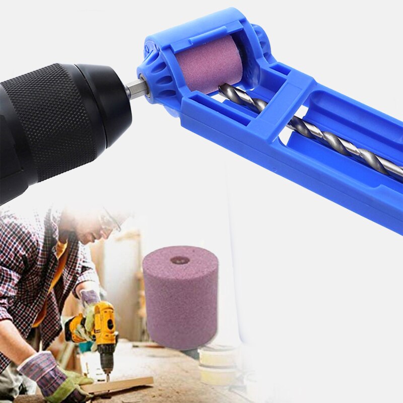 1set corindón de rueda afilador de brocas para taladro de taladro portátil poco alimentado piezas de herramientas de 2-12,5mm poco afilador