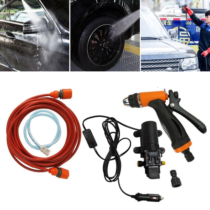 High Pressure Washer Power Pump System Kit Car Washer Pump Car Cleaning Tool DC 12V Car Washer Washing Machine Car Accessories