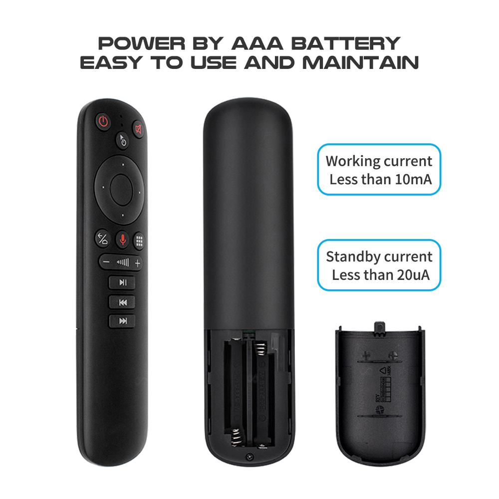 2pcs/lot G50S Voice Air Mouse Wireless 2.4GHz Remote control G50 Microphone Gyro IR Learning Aero Mouse for Android TV Box PC