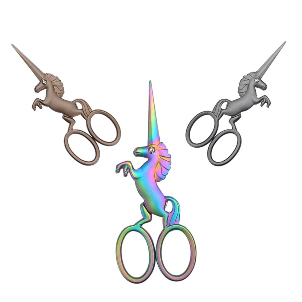 Sewing Scissors Unicorn Tailor Embroidery Scissor Classic Handicraft Fabric Antique Stitch Craft DIY Cut Art Cross Sewing Tool,Q