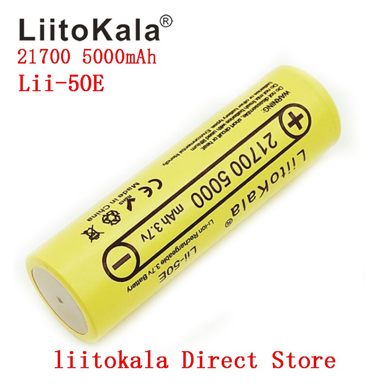 LiitoKala 21700 4800 5000mA Ion Batterij 3.7V Ontlader 35A Power batterij E-tools batterij