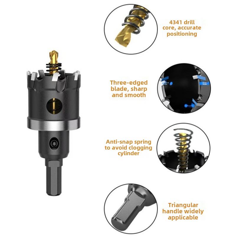 1 st 5A Carbide Tip TCT Boor Gatenzaag 12-150mm Boor Set Gatenzaag voor Roestvrij Staal Metaallegering Boren