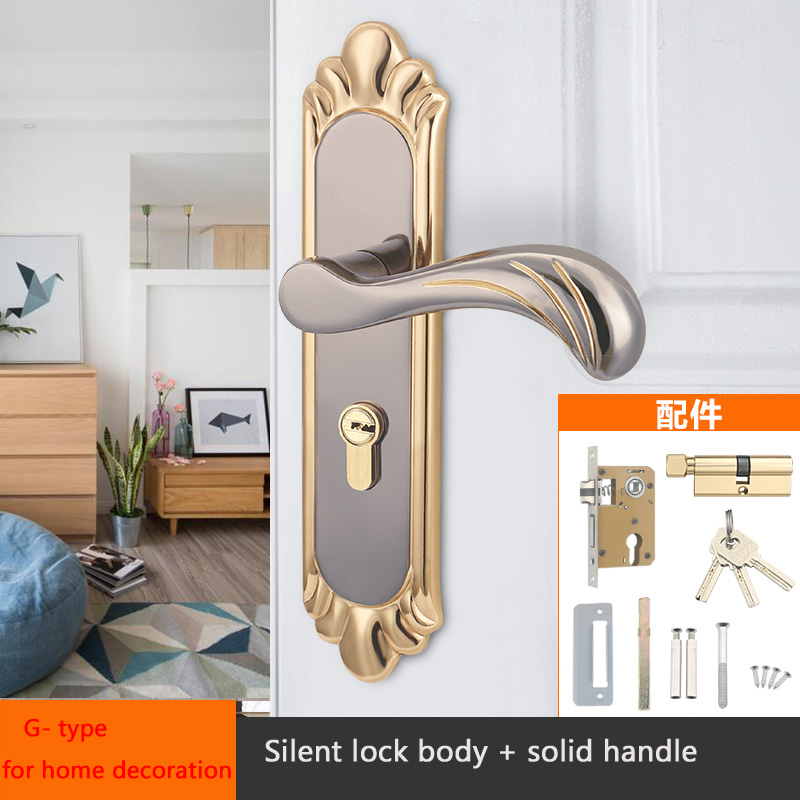 Slaapkamer Deurslot Set Intern Huis Met Sleutel Hout Veiligheidsdeurslot Voor Huis Deuren Knoppen Voor Deur Interieur Huis Beveiligingsslot: Sky Blue