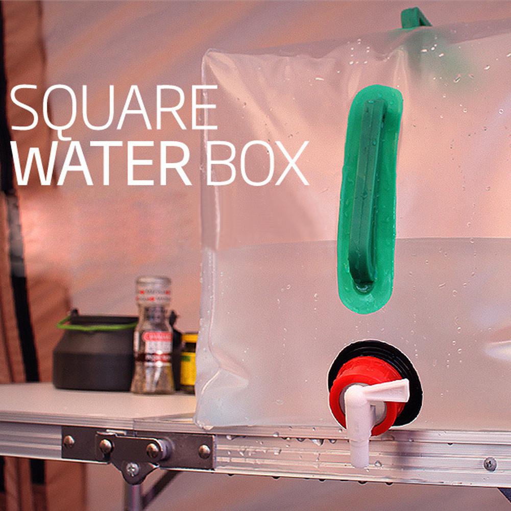 15L Portable Collapsible Large Capacity Water Bottle Container With Spigot Water Storage For Outdoors Hiking Camping Picnic