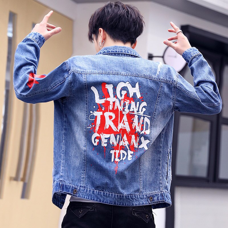 Veste en denim pour homme, veste coréenne tout-assorti pour étudiant, ample, rétro, couleur délavée, veste pour adolescent, printemps et automne