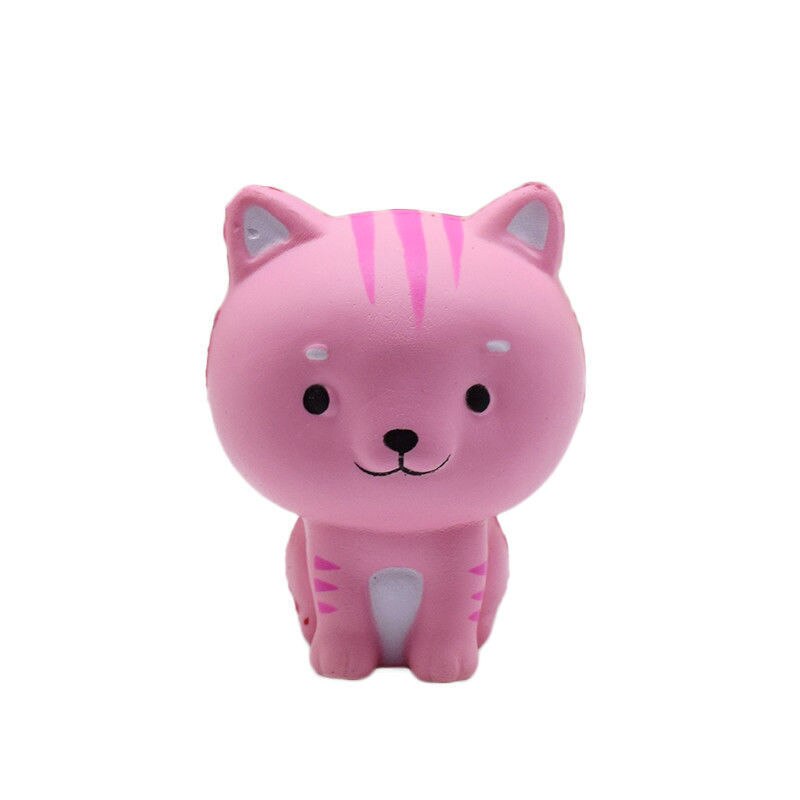 Leuke Squishy Witte Kat Squishies Langzaam Stijgende Squeeze Healing Fun Kids Kawaii Kids Volwassen Speelgoed Stress Reliever Decor: red cat