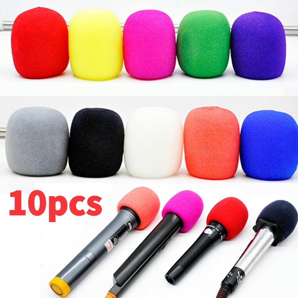 10Pcs Microfoon Foam Mic Spons Cover Professionele Studio Voorruit Mic Caps Microfoon Spons Foam Mic