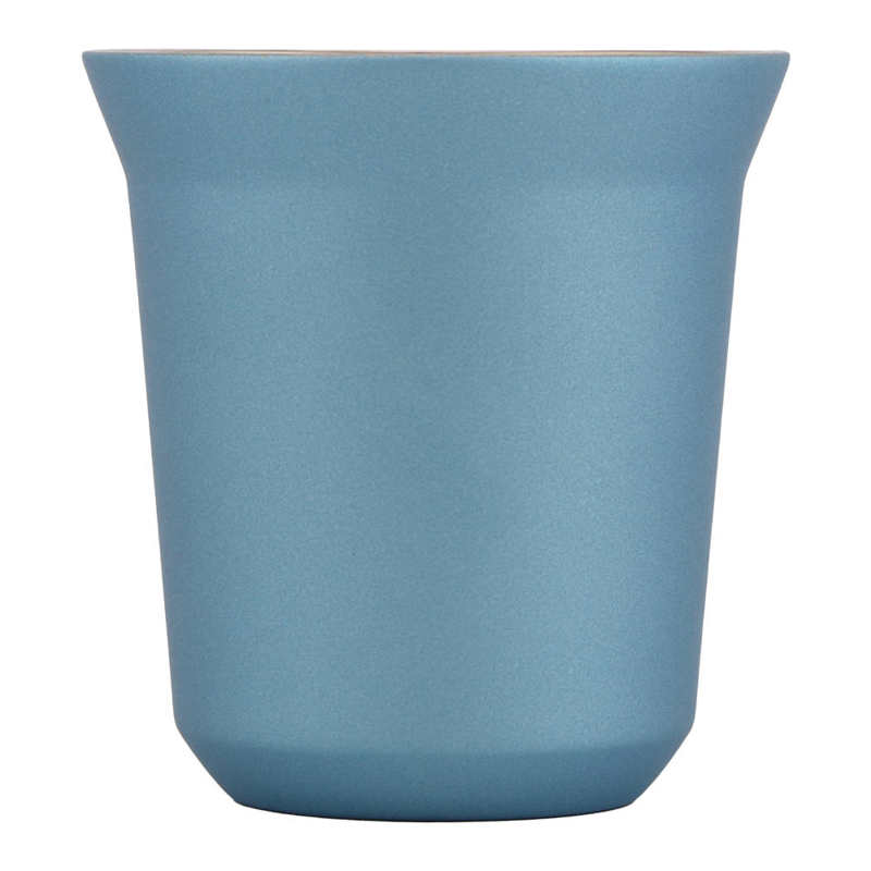 Taza de café de acero inoxidable 160 de 80ml/304 ml, taza de doble pared con cápsula aislada, taza de leche para el hogar y la tienda, vasos de Espresso: Light Blue 160ml