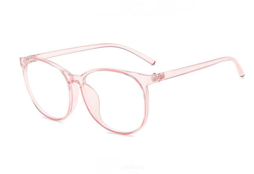 Heldere brilmonturen voor dames en heren, vintage ronde brillen voor dames en heren, transparante optische brillenmonturen van kunststof.: 3