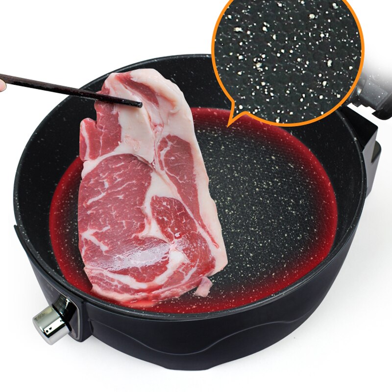 Household electric baking pan double-sided heating to deepen the electric baking pan electric frying pan to deepen the