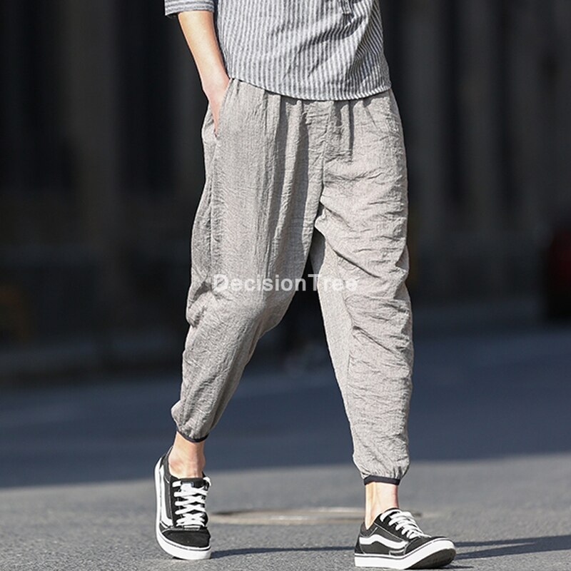 Pantalones bombachos para hombre, pantalón de fitness tradicional chino, kung fu tai, wushu,: M / color2