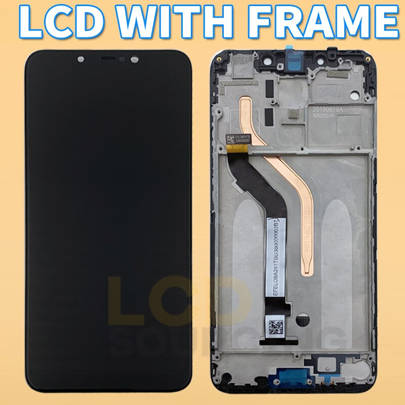 100% ORIGINAL 6.18" For Xiaomi Pocophone F1 LCD Screen Touch Screen Digitizer Assembly +Frame For POCO F1 Display Replace: Black with Frame