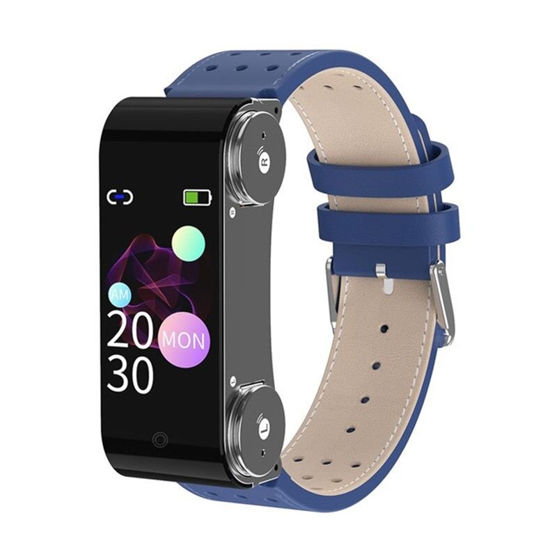 Lsmartlife L890 Smartwatch - 1.14" Color LCD - Heart Rate & Blood Pressure Tracker - Bluetooth 5.0 - Includes Wireless Earbuds: Blue