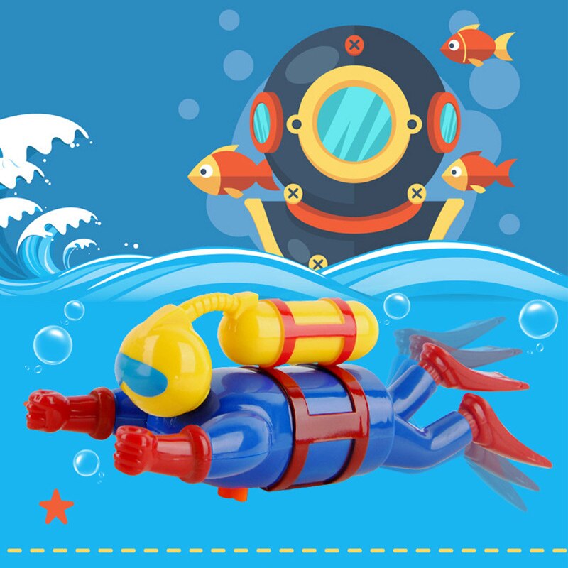 Nieuw Kinderen Dive Speelgoed Wind-Up Diver Pop Grappige Water Zwemmen Bad Spelen Creativiteit Kinderen Speelgoed MS88