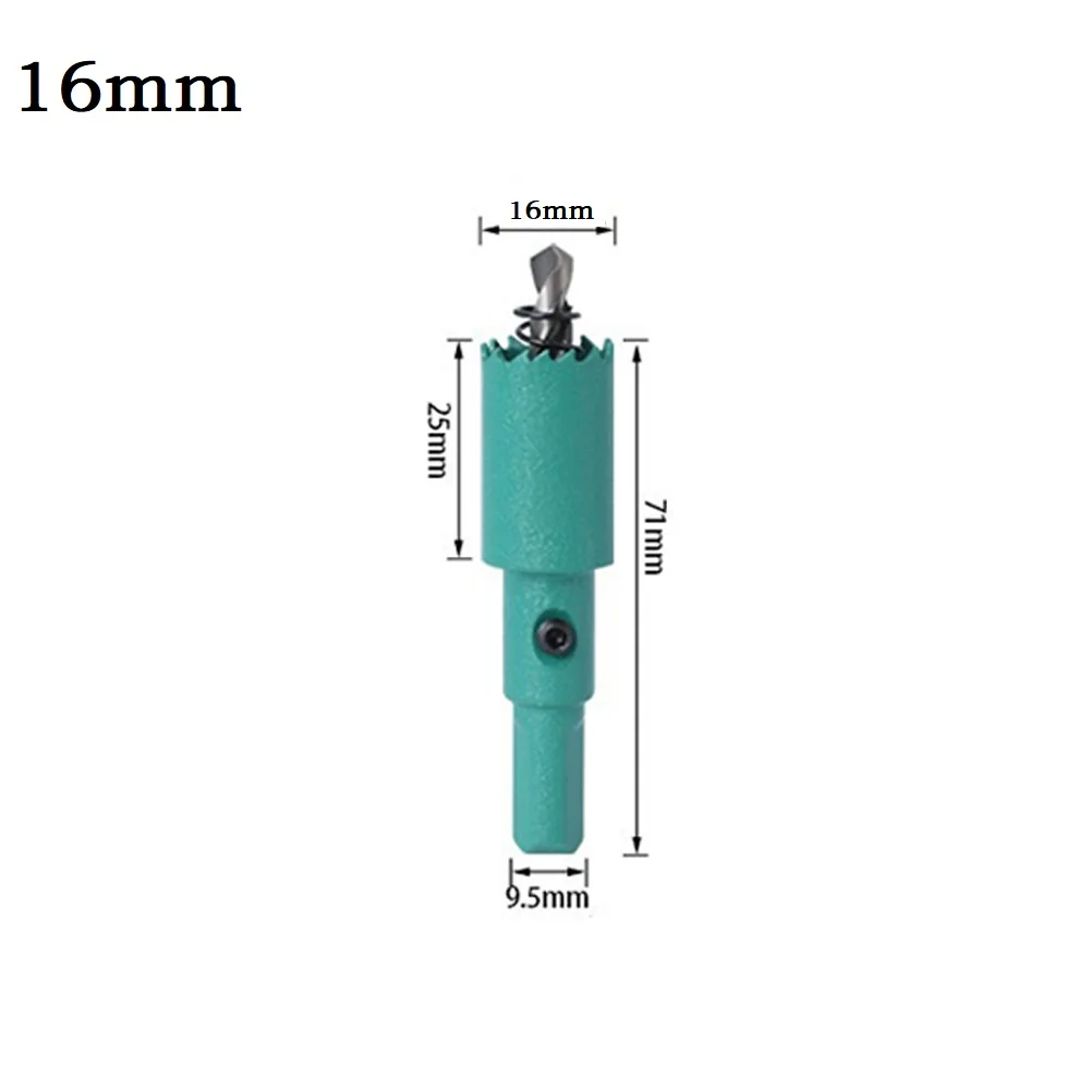 12 Stück 16–53 mm Bimetall-Holz-LochsäGen-Bohrer HSS-Stahl M42 Lochsäge Holzbearbeitungswerkzeuge für Downlight-Trockenbau-Öffnungswerkzeuge: Braun