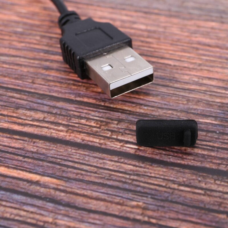 20 stück silikon-usb-anschlussstopfen, staubdichte schutzkappen, schwarz