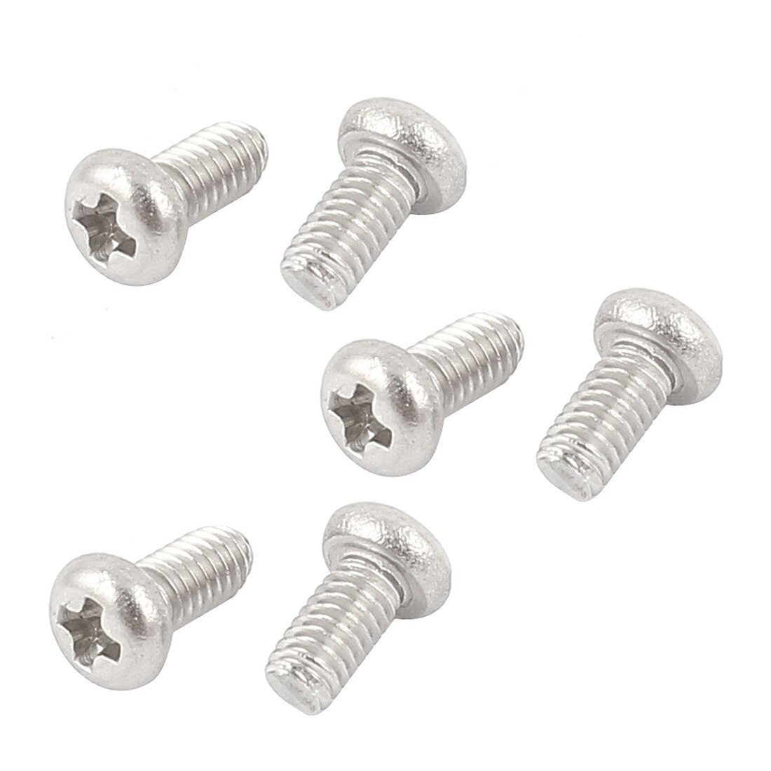 60pcs M2 Round Pan Head 304 Stainless Steel Phillips Round Head Screws Bolt Nut M2 screw Used widely in the home and office