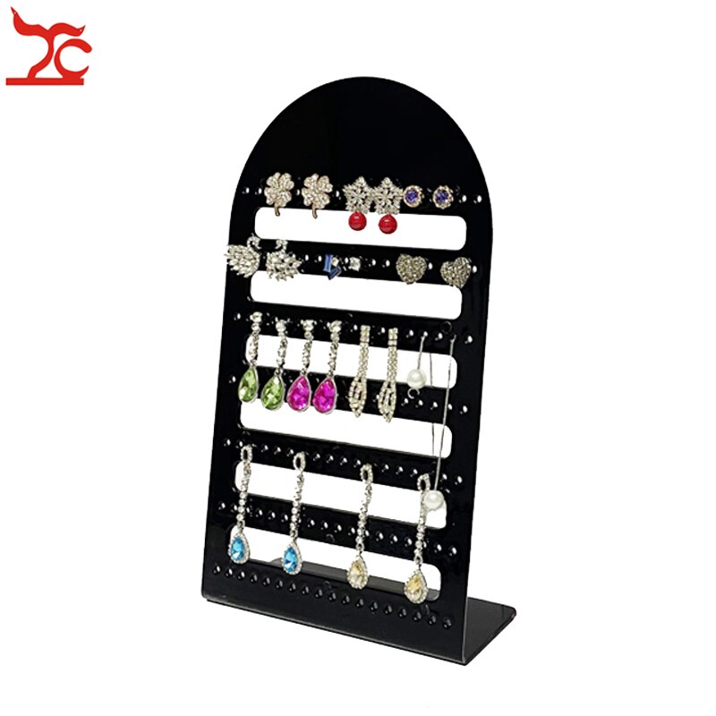 126 Holes Showcase Rack Jewelry Plastic Earring Board Holder Ear Studs Display Stand For joyeros organizador de joyas 2pcs/lot