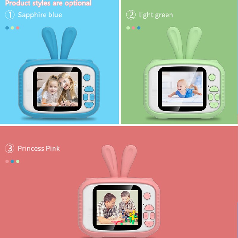 Kinderen Foto Camera Met Cartoon Beschermhoes Mini Digitale Camera Voor Meisjes Jongens Grappige Elektronische Speelgoed Kinderen