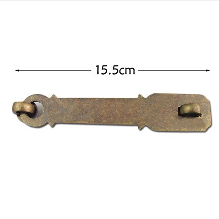 Chinese antique lock Pure copper chain Buckle Door Latch Door lock Copper thickened latch: Brass color 15.5CM