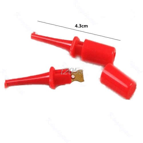 1 Paar Single Hook Clip Test Probe Mini Grabber Voor Multimeter T18