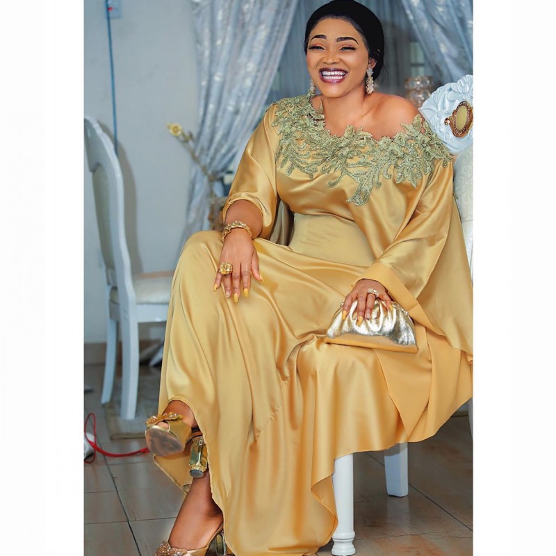 Kvinder langærmet gulvlang patchwork rund hals plus size kjole afrikansk oversize dame fest aften afslappet maxi kjoler
