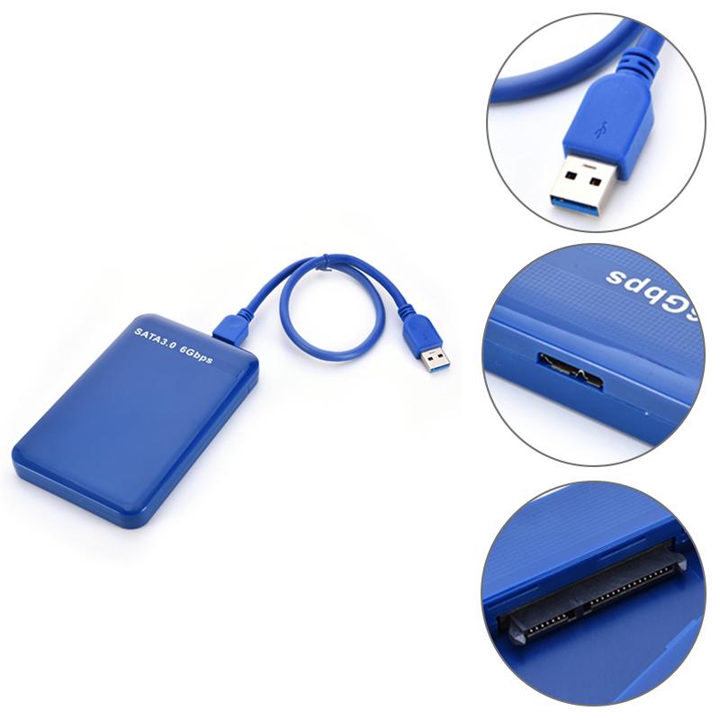 2.5 "USB3.0 SATA3.0 HDD Harde Schijf Externe HDD Behuizing Case Tool Gratis 6 Gbps Ondersteuning 3 TB UASP protocol