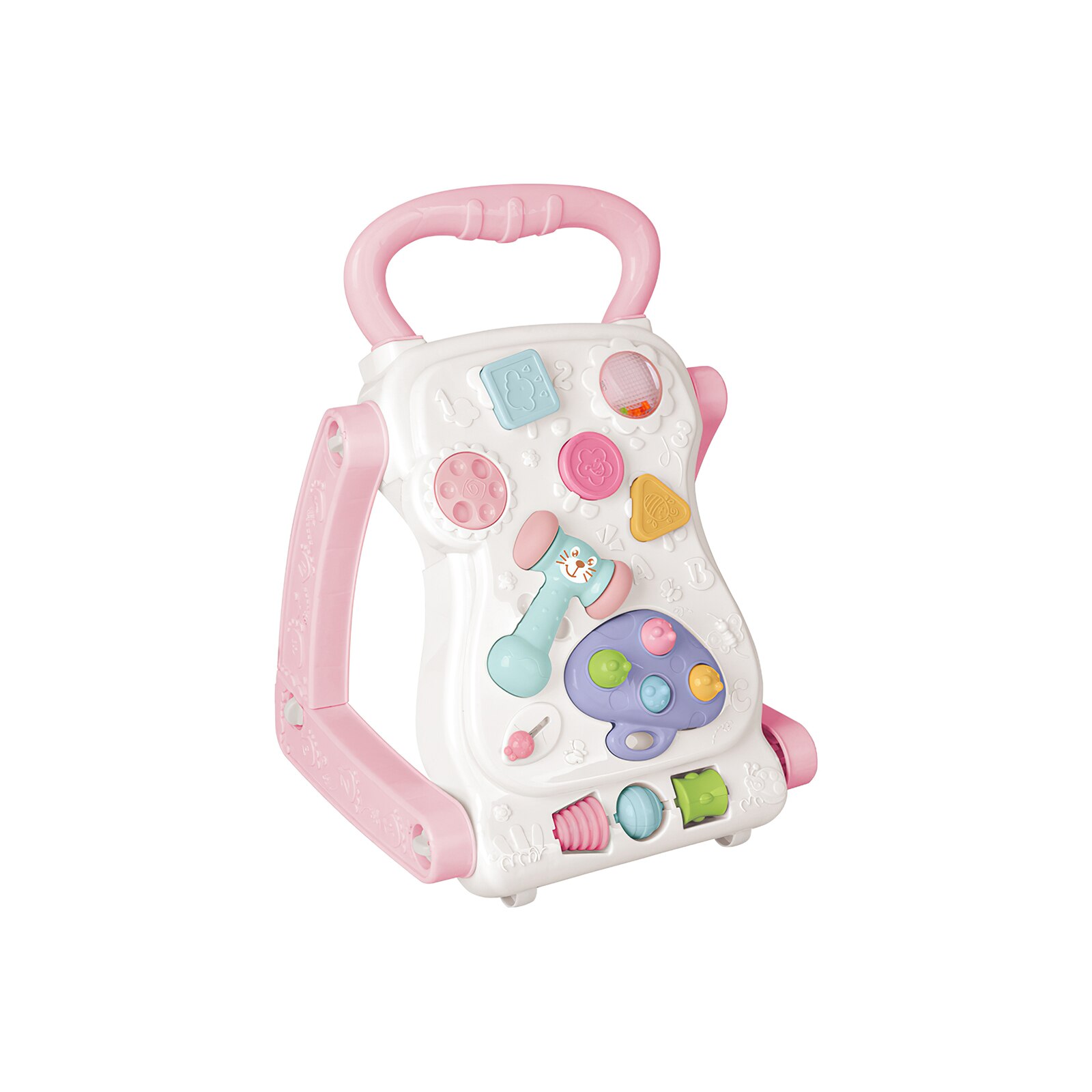 Infant Toddler Stroller Baby Learning To Walk Walker Multifunctional 6-9-18 Months One-Year-Old Boy And Girl: Pink