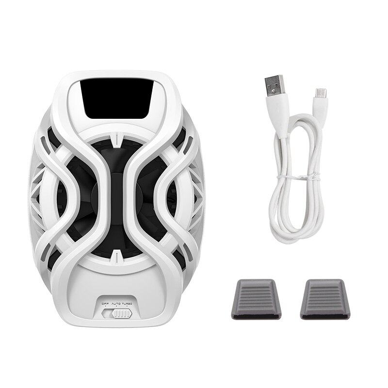 Baseus-Radiador de teléfono móvil para juegos, Enfriador de Teléfono Universal ajustable, soporte portátil, disipador de calor para teléfonos de 67mm-88mm de ancho: Blanco