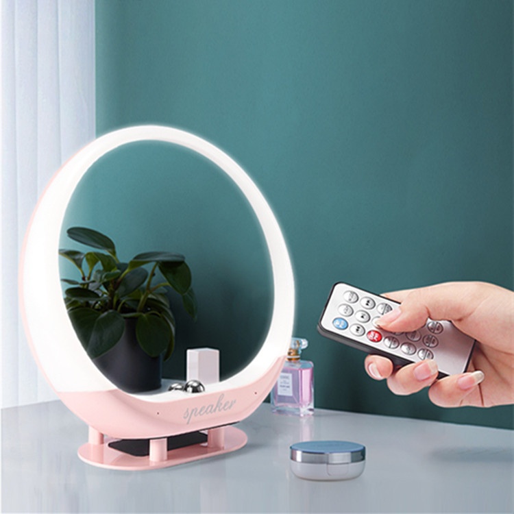 Speaker Ambience Light Remote Control Audio Led Fill Light Cosmetic Mirror Bluetooth Speaker: Default Title