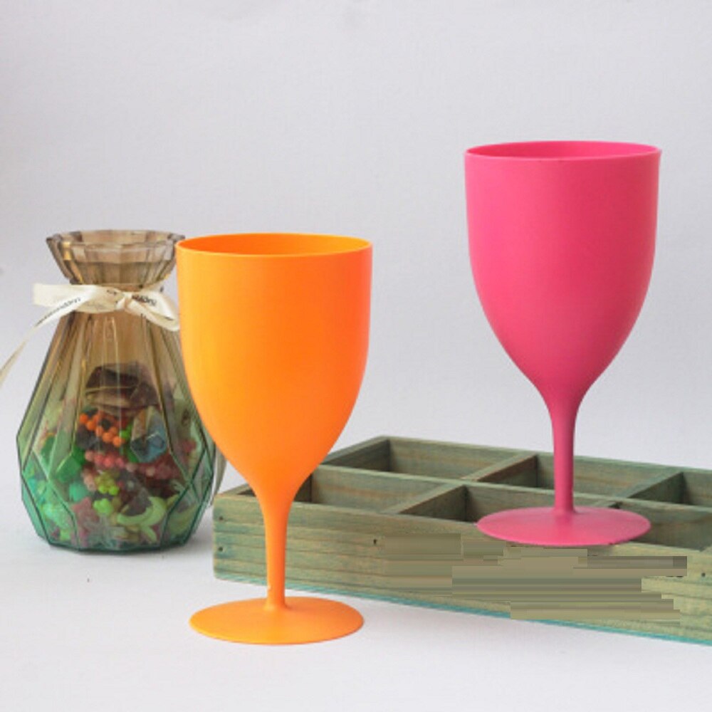 6 kpl muoviset viinilasit pikari samppanjajuhla piknikbaari juomakuppi värikkäitä himmeitä kuppeja festivaali drinkware