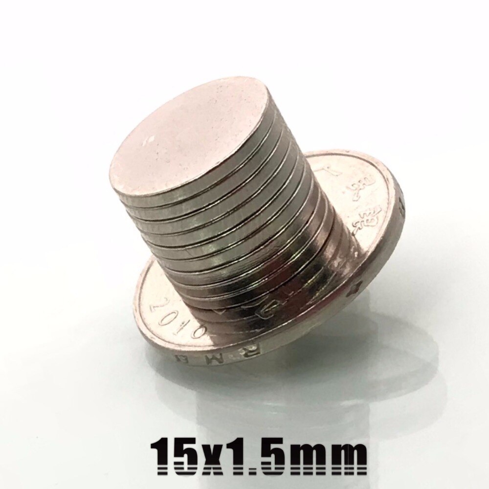 10/20/50/100/200Pcs 15X1.5 Kleine Ronde Magneet 15Mm X 1.5mm Neodymium Magneten 15X1.5Mm Permanente Sterke Krachtige Magneet 15*1.5