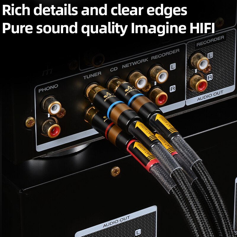 Jedna para kabli HIFI RCA HiFi główny rdzeń niezależne ekranowanie kabel audio rca do rca kabel audio 6N OFC