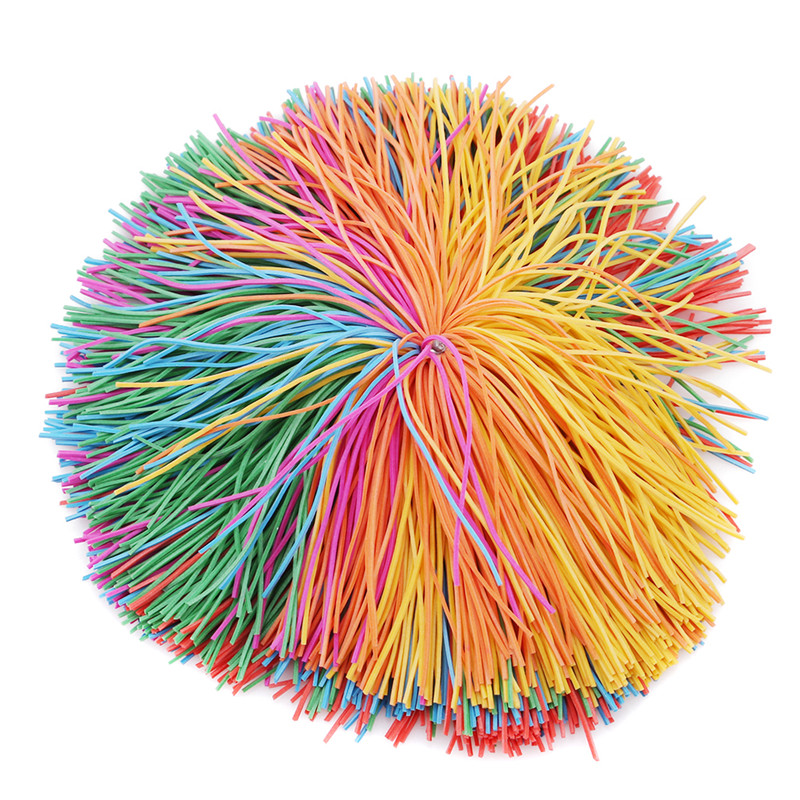 Anti-Stress 6cm/9cm Rainbow Fidget Sensory Koosh Ball Baby Funny Stretchy Ball Stress Relief Kids Autism Special Needs