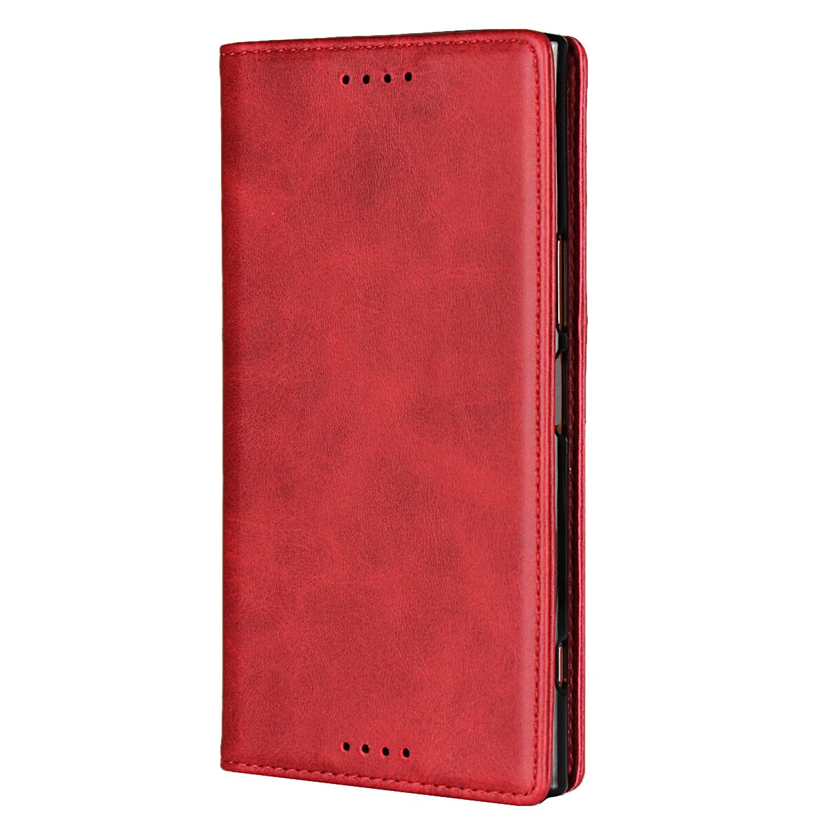Skórzane etui do Sony Xperia XZ3 XZ2 Compact etui z klapką etui na karty magnetyczne etui na portfel: XZ3 / Czerwony
