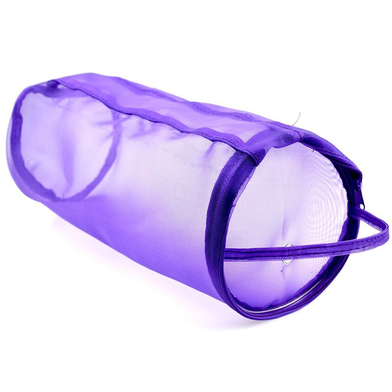 Portable Mesh Wool Storage Bag Knitting Baskets Boxes Wire Mesh Weaving Round Bags Storage Yarn Crochet Storage Organizer: Purple L
