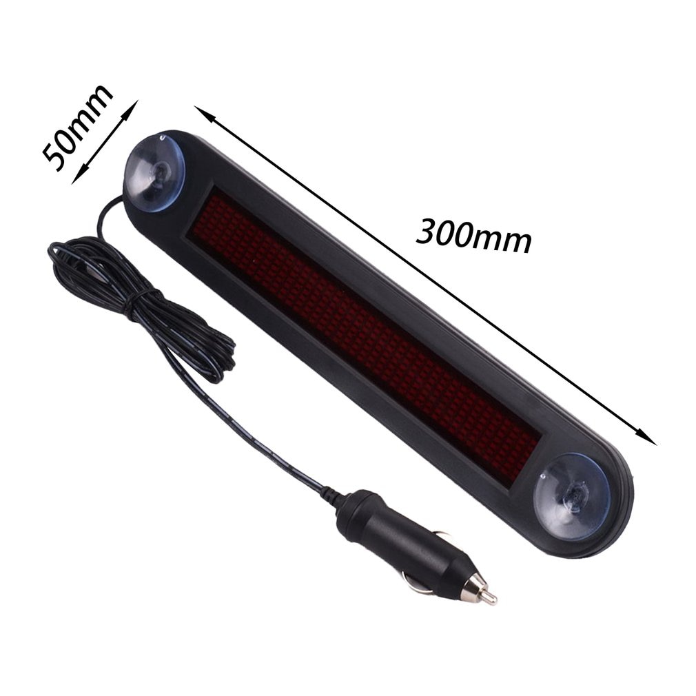 12V LED Car Sign Programmable Scrolling Red Message Sign Board With Remote Control Mini Advertising LED Screen 7x40 Dots