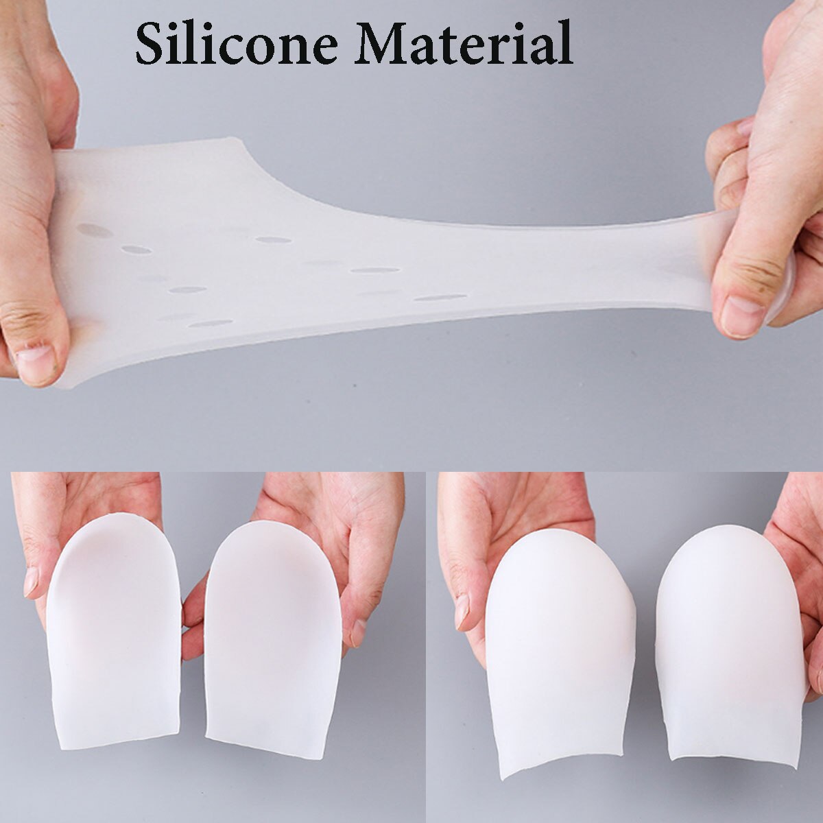 Rehausseur de repose-pieds universel dissimulé, 1 paire de semelles Invisibles pour augmenter la hauteur, coussinets de rehaussement de pieds en Silicone