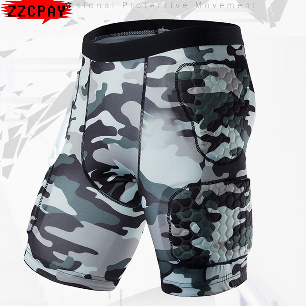 Men Chest Protector Shoulder Pads Tight Short Sleeves Shorts Anti-collision Honeycomb Rugby Basketball Training Protective Gear