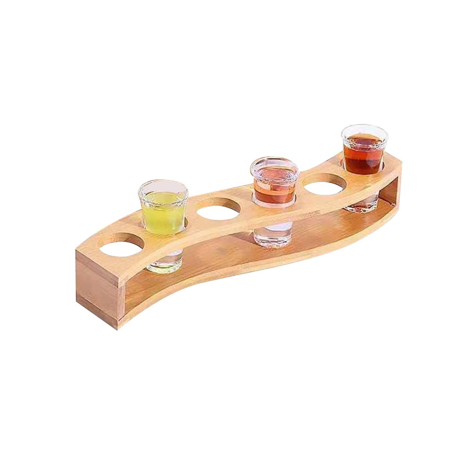 6-gaats glazen houder bekerrek barbenodigdheden accessoires organisator dienblad keukenopslag hout voor club party bar