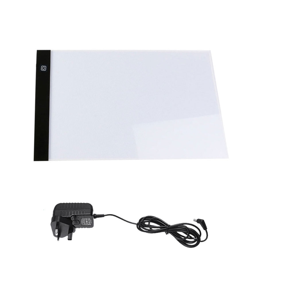 Portable A4 Size LED Light Box Ultra Thin 3 Settings Dimmable Brightness Stencil Board Drawing Board Tracing Animation Table wit: Default Title