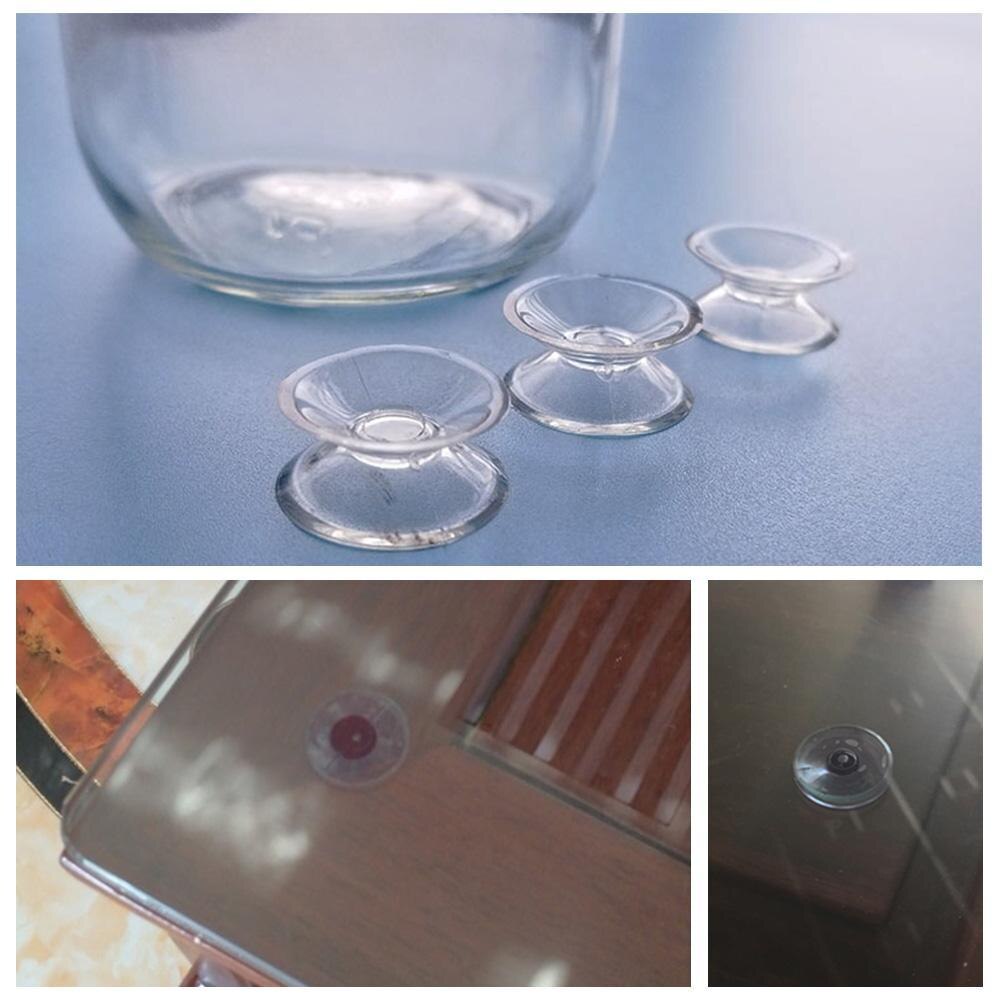 1pcs Double-sided Suction Cup 25/30/35/50mm Food Grade PVC Plastic Non-marking Round Suction Cup For Glass Sucker Pads