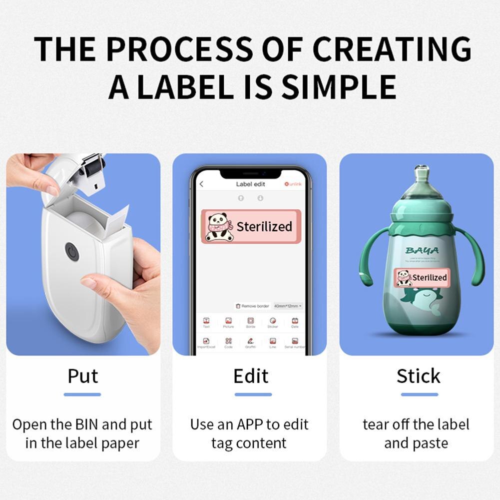 P11 Bluetooth Label Printer Handheld Draagbare Bluetooth Mini Kleine Thuis Thermische Prijs Sticker Barcode Office Tool