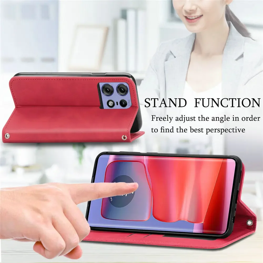 Para Motorola Edge 60 Fusion 50 Neo 60 Pro Ultra 5G Funda tipo billetera de cuero libro magnético Capa Moto Edge50 Fusion funda con tapa para teléfono