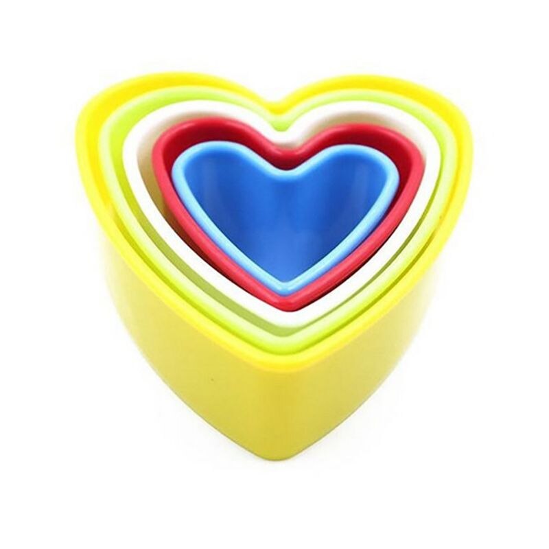 5/6PC Cookie Cutter Cake Mold Biscuit Fondant DIY Mold Star Heart Round Flower Shape Kitchen Baking Tools Cake Decor Cookie Mold: 04