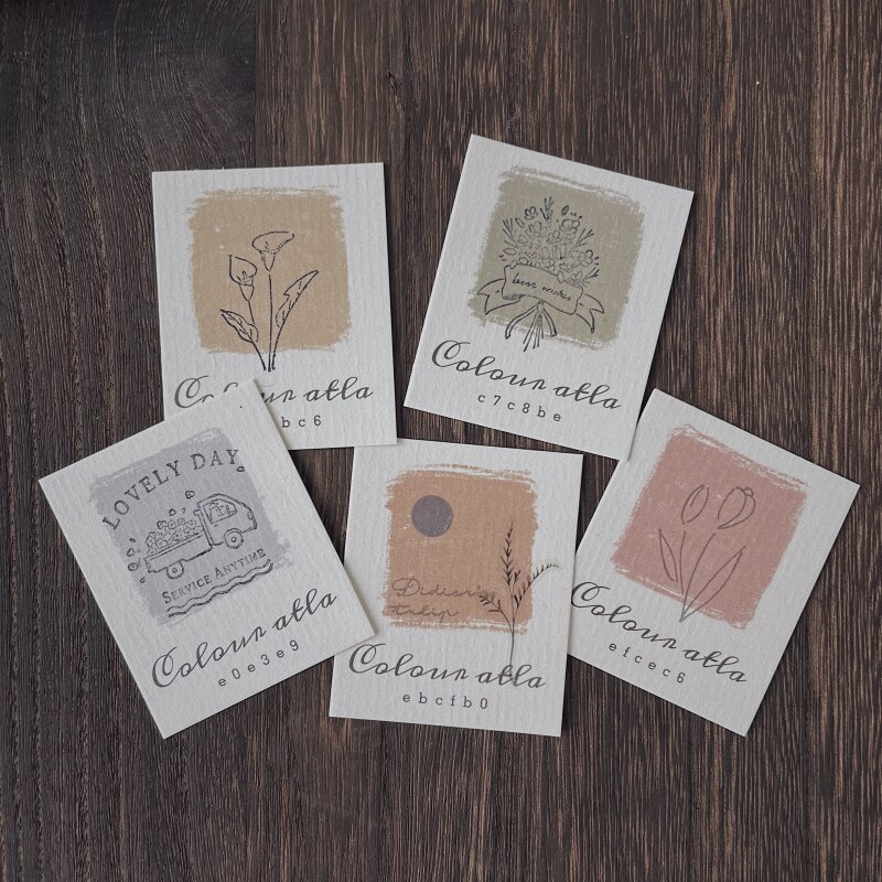 60 stk retro morandi farve ikke selvklæbende notat papir bullet journaling tilbehør dekorative scrapbog æstetiske memoblokke